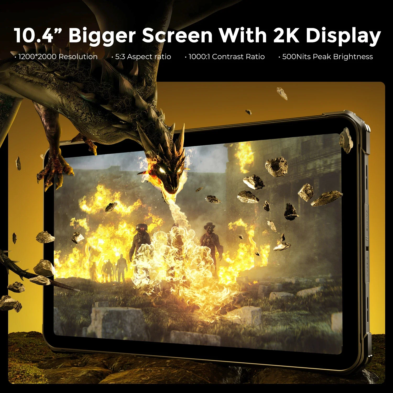 FOSSiBOT DT2 20GB RAM+256GB ROM 10.4'' HD 2K Display 22000mAh 66W Fast Charging Tablet - Image 5