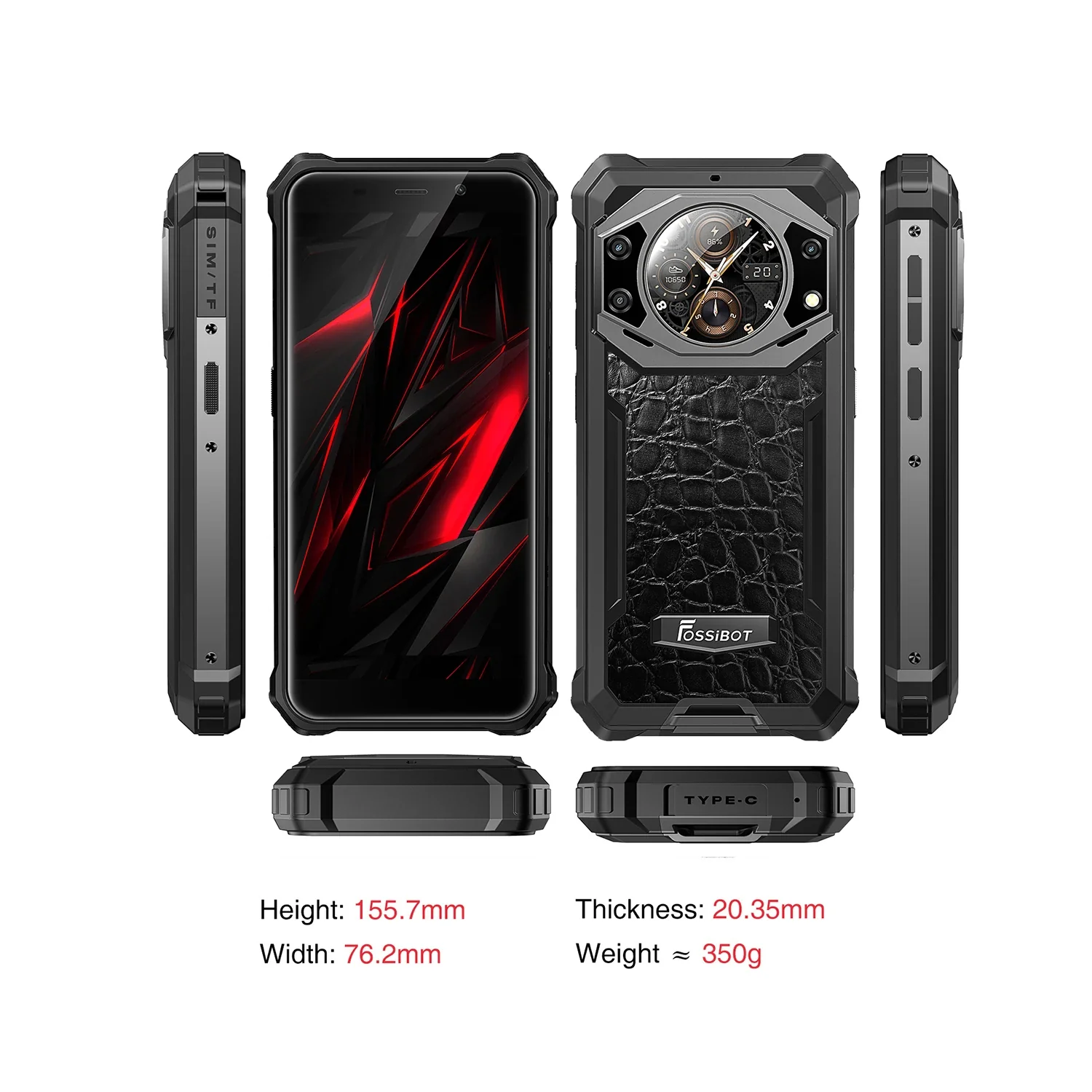 FOSSiBOT F101 PRO  15GB+128GB 5.45-Inch Main & 1.32-inch Innovative & Multifunction Rear Display 10600mAh Hac NFC Rugged Phone - Image 27
