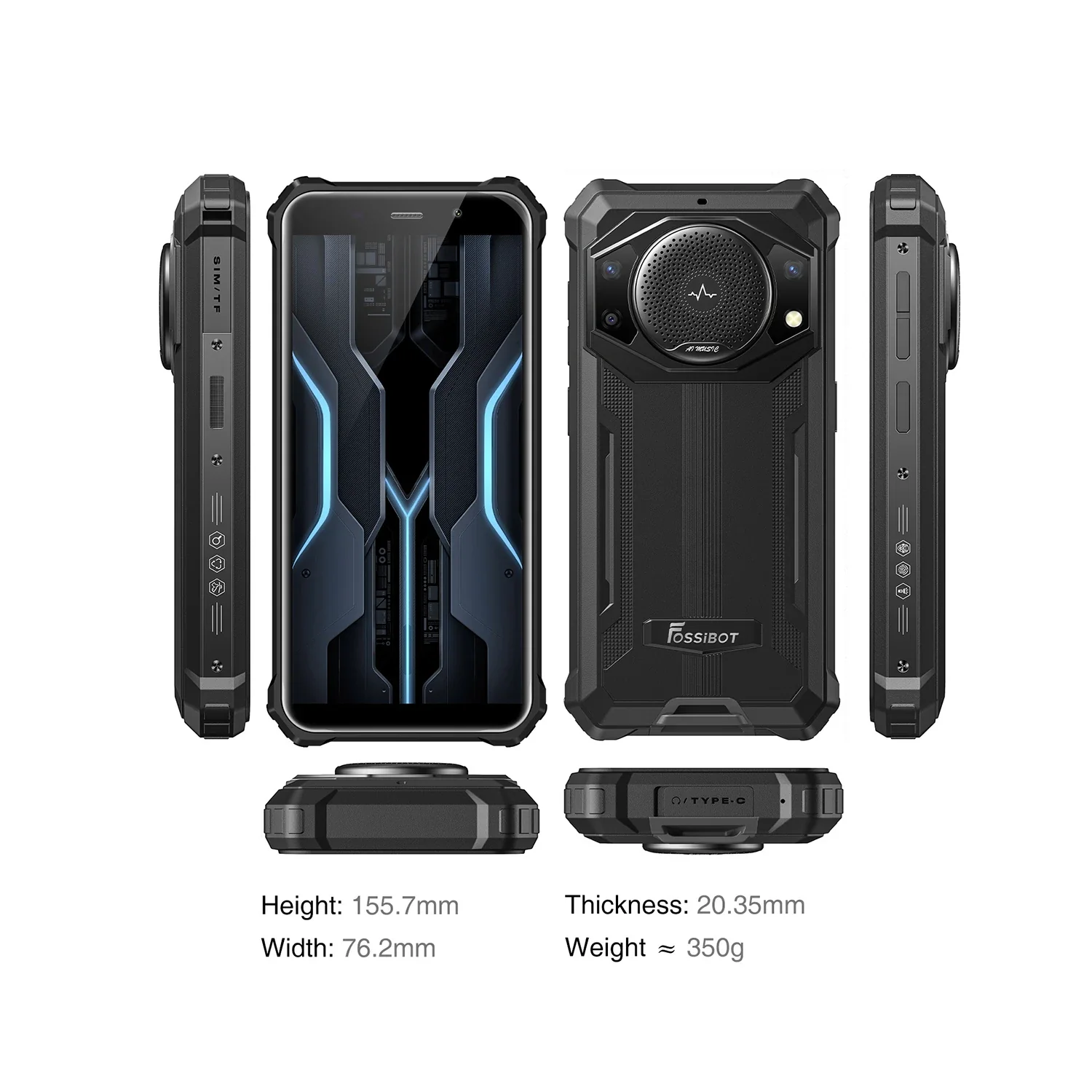 FOSSiBOT F101 P 123dB Speaker 10600mAh Large battery 7GB+64GB Android 13 Rugged Phone - Image 18