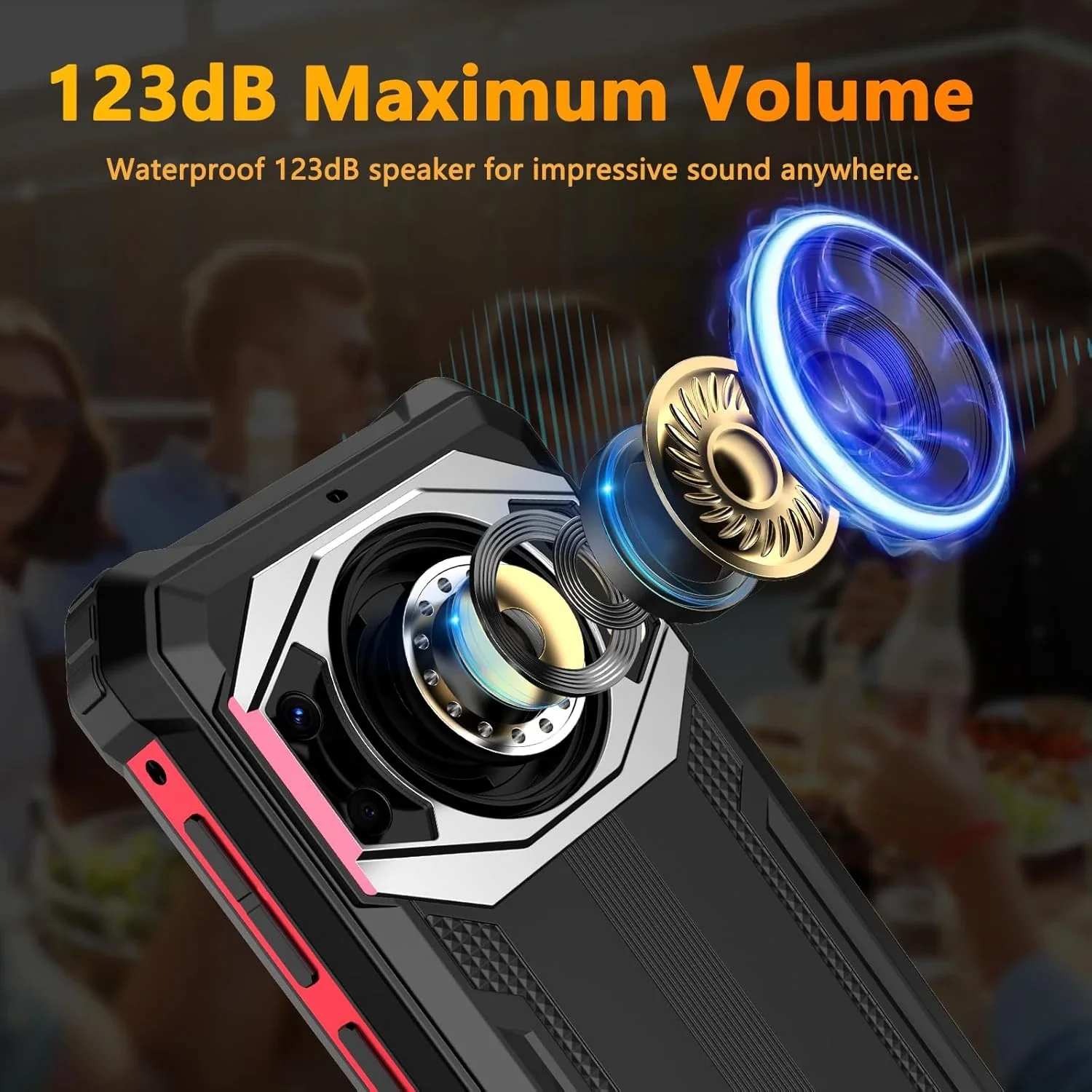 FOSSiBOT F101 P 123dB Speaker 10600mAh Large battery 7GB+64GB Android 13 Rugged Phone - Image 19