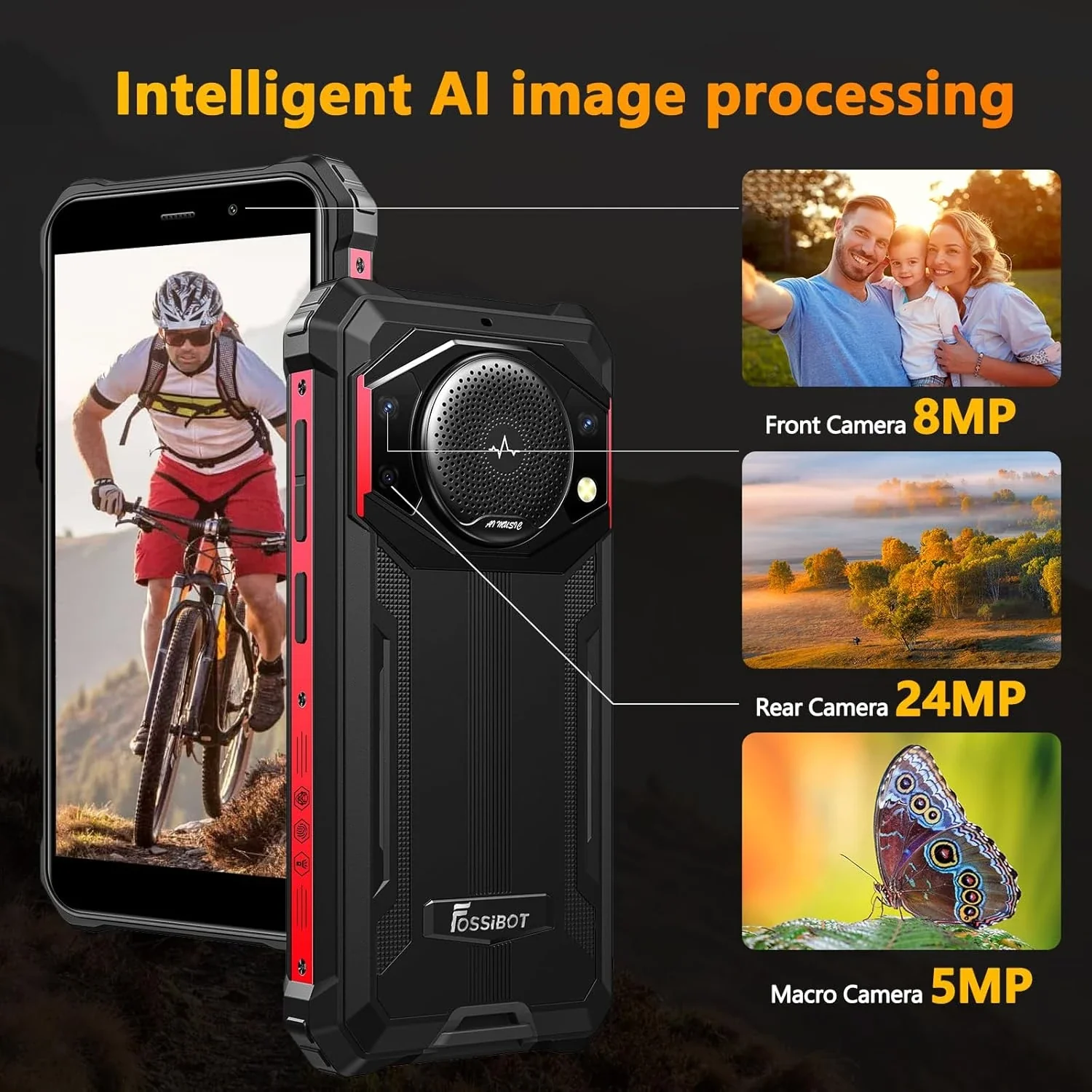 FOSSiBOT F101 P 123dB Speaker 10600mAh Large battery 7GB+64GB Android 13 Rugged Phone - Image 22