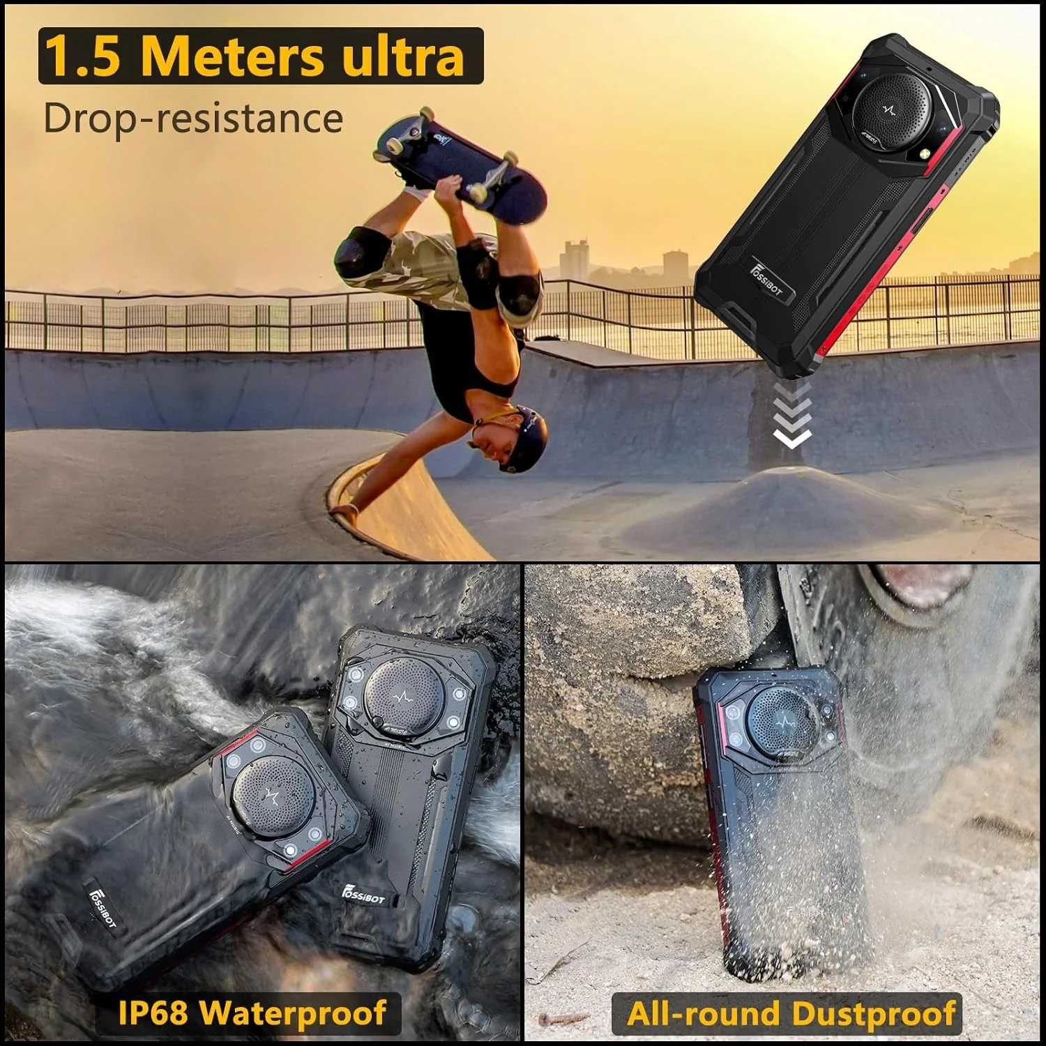 FOSSiBOT F101 P 123dB Speaker 10600mAh Large battery 7GB+64GB Android 13 Rugged Phone - Image 23