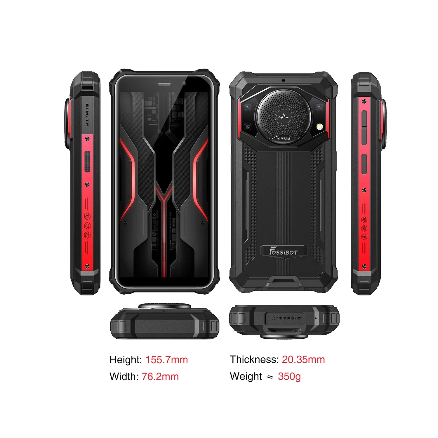 FOSSiBOT F101 P 123dB Speaker 10600mAh Large battery 7GB+64GB Android 13 Rugged Phone - Image 9