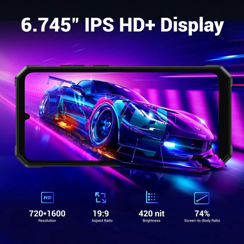 FOSSiBOT F105 12GB+64GB 10300mAh Large Battery 6.745 inch Waterdrop screen Rugged Phone - Image 24