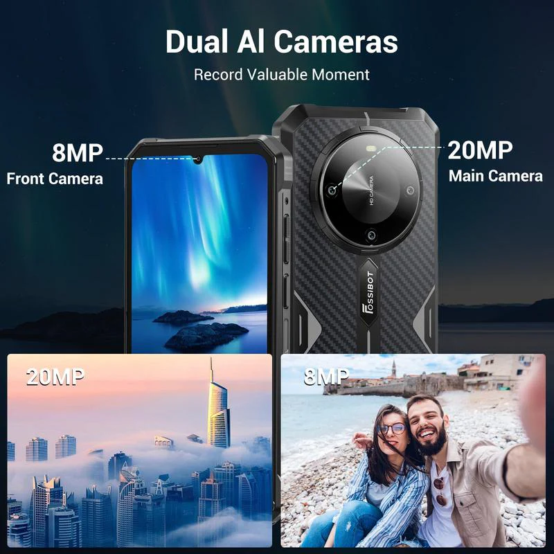 FOSSiBOT F105 12GB+64GB 10300mAh Large Battery 6.745 inch Waterdrop screen Rugged Phone - Image 26