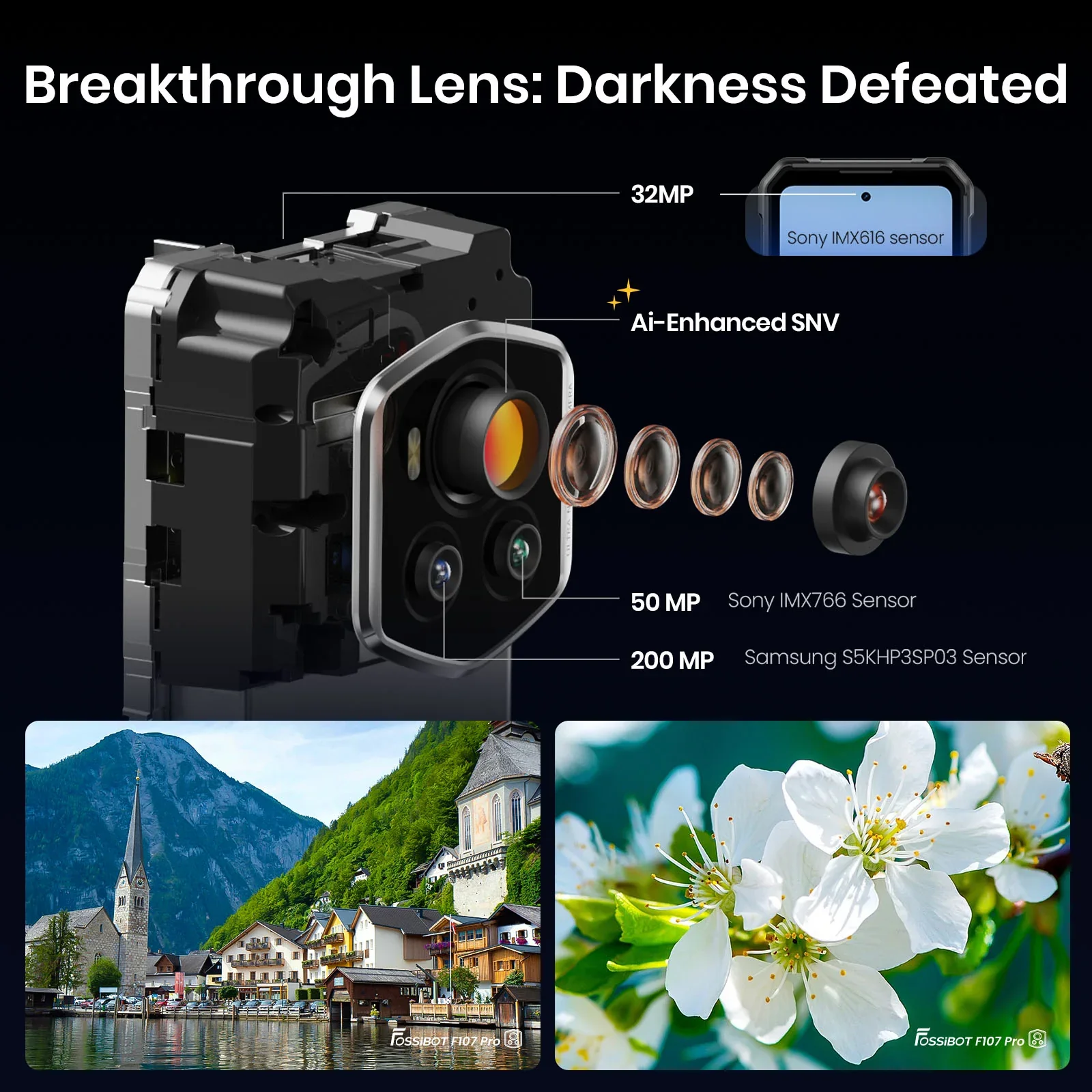 FOSSiBOT F107 Pro 6.95-inch 30+512GB MediaTek Dimensity 7300 200MP+32MP 28000mAh Android 15 Starlight Night Vision Rugged Phone - Image 10