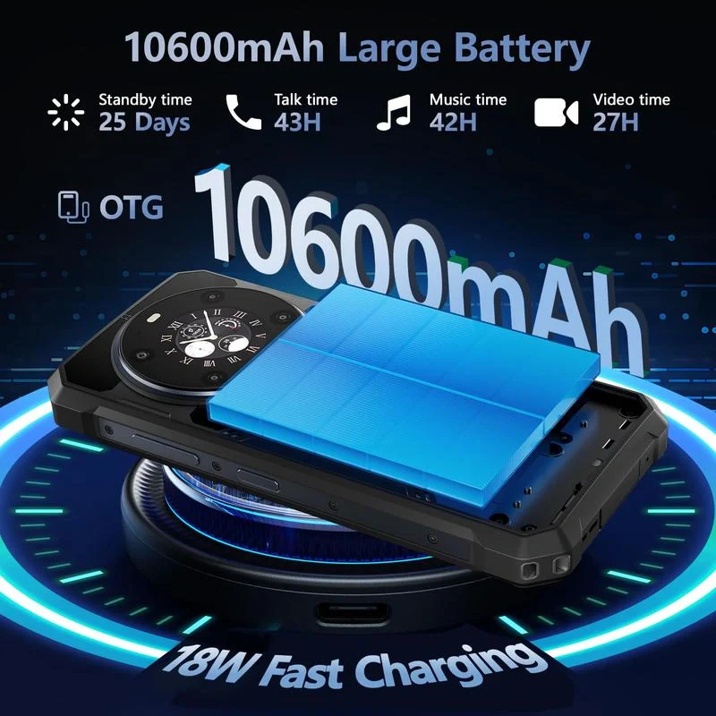 FOSSiBOT F109 5G 24GB+256GB 6.745-Inch Main & 1.32-inch Innovative & Multifunction Rear Display 10600mAh NFC Rugged Phone - Image 11