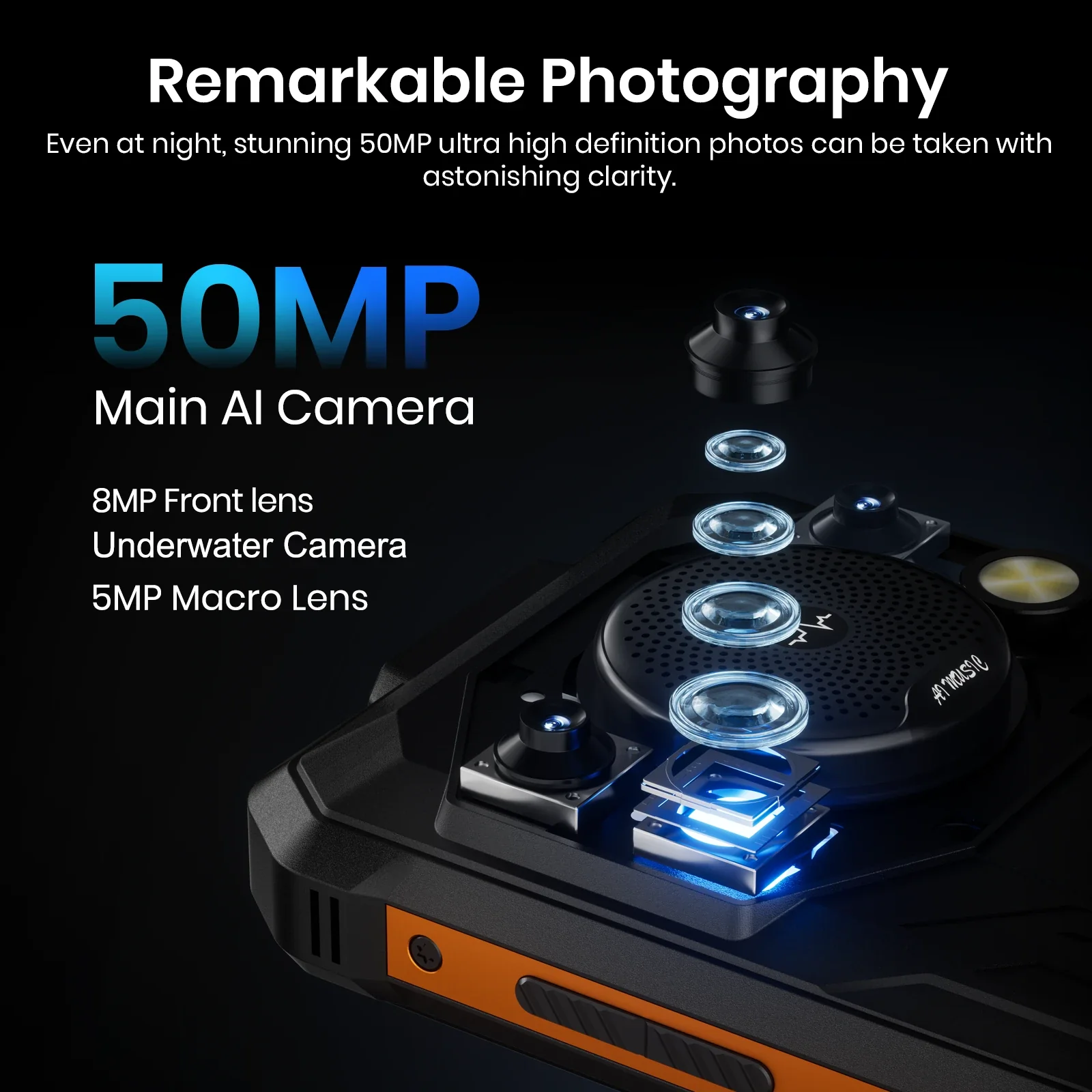 FOSSiBOT F110 Pro 128dB Speaker 6.745-inch 20+128GB MediaTek Dimensity 6300 50MP+8MP 10000mAh Android 15 5G Rugged Phone - Image 19
