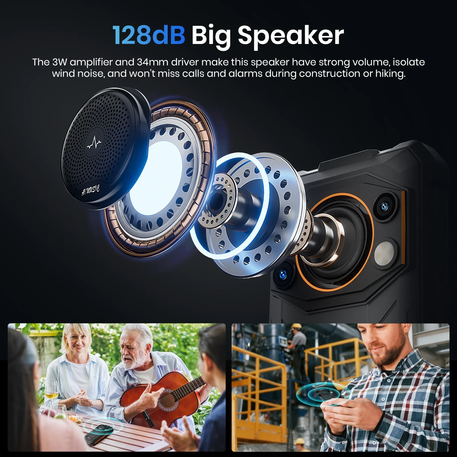 FOSSiBOT F110 Pro 128dB Speaker 6.745-inch 20+128GB MediaTek Dimensity 6300 50MP+8MP 10000mAh Android 15 5G Rugged Phone - Image 21