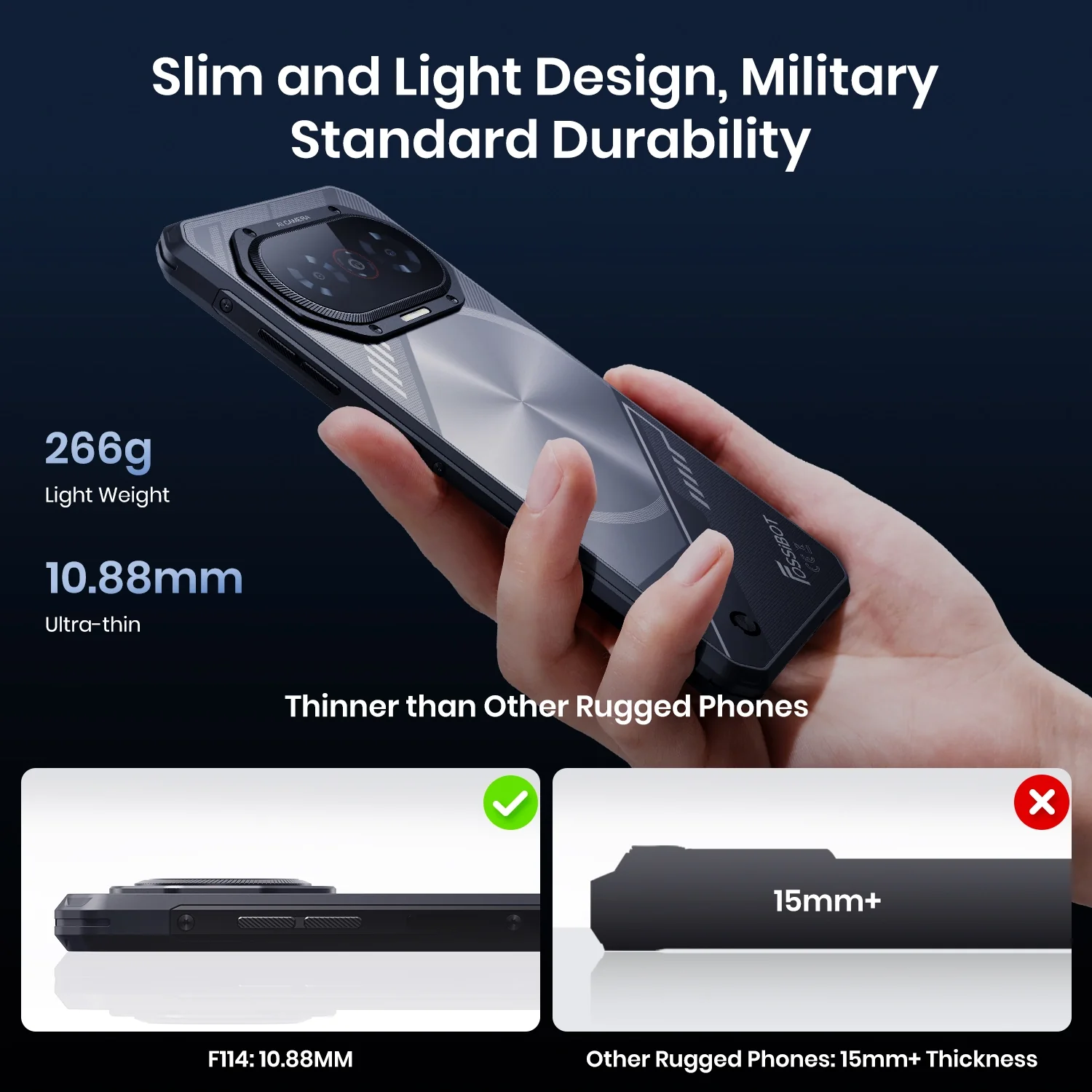 FOSSiBOT F114 Rugged Smartphone, 6.67-inch, 4GB +128GB, Android 15, 50MP Camera, 5000mAh Battery, IP68/IP69K, NFC/Face ID/GPS - Image 10