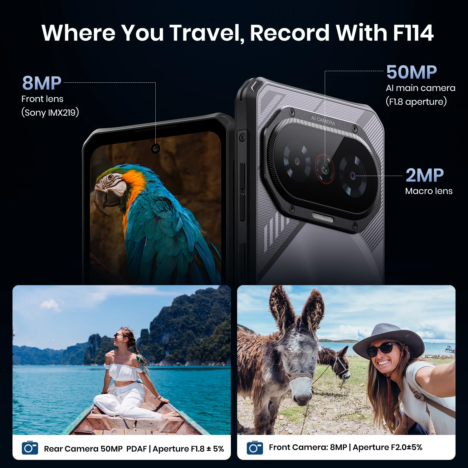 FOSSiBOT F114 Rugged Smartphone, 6.67-inch, 4GB +128GB, Android 15, 50MP Camera, 5000mAh Battery, IP68/IP69K, NFC/Face ID/GPS - Image 12