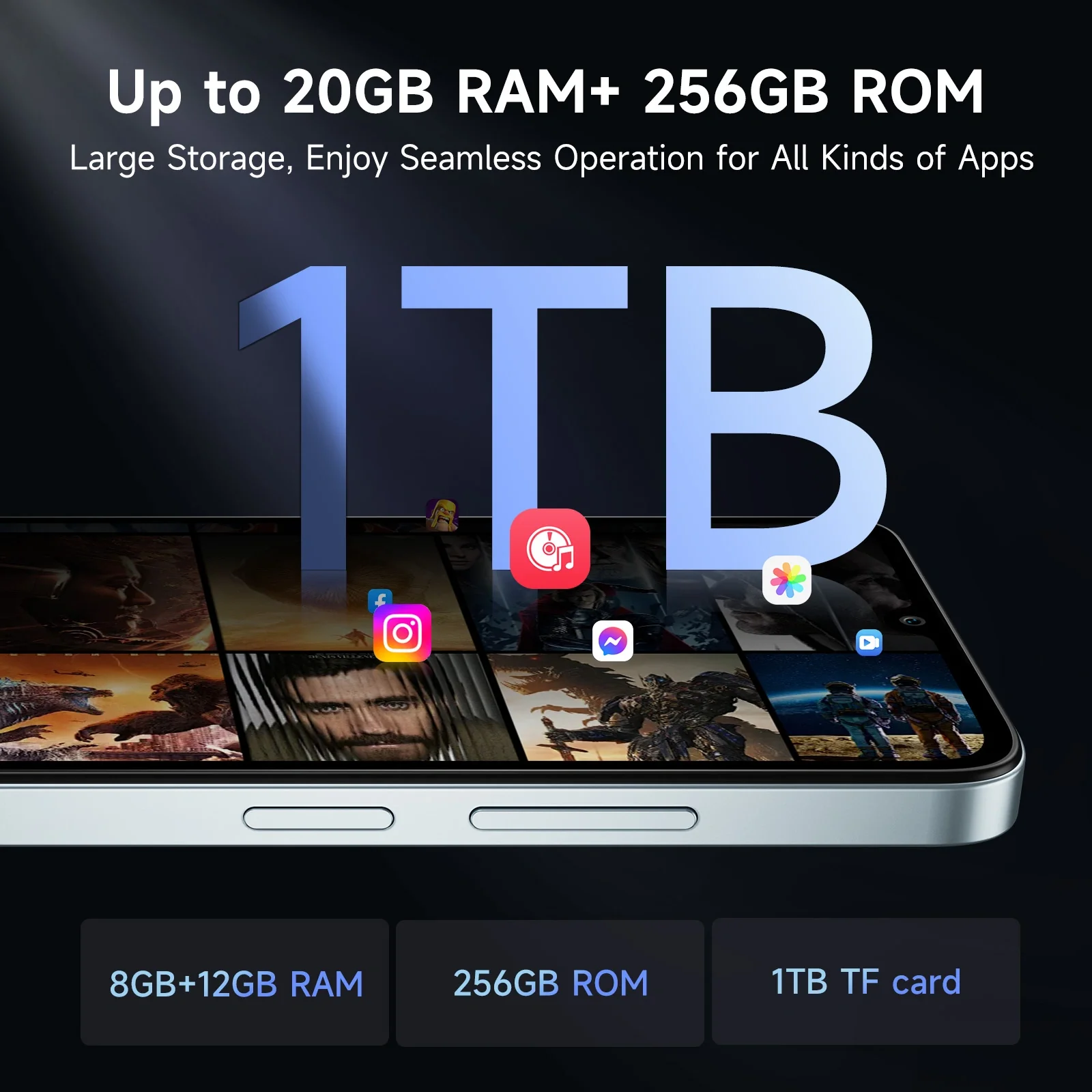 FOSSiBOT S2 6.72" FHD+ Display Helio G85 20GB+256GB 5000mAh Battery 50MP+16MP Camera Android 14 4G Smartphone - Image 8