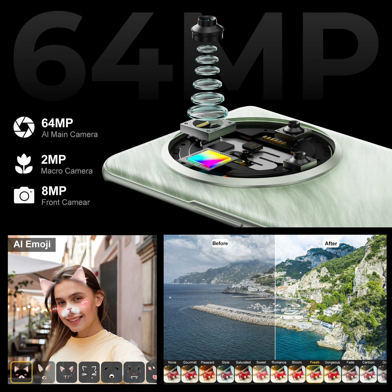 FOSSiBOT S3 Pro 6.67" AMOLED Curved & 1.09-inch Round Secondary Display Helio G85 20GB+128GB 5000mAh 64MP AI Main Camera 4G Smartphone - Image 4