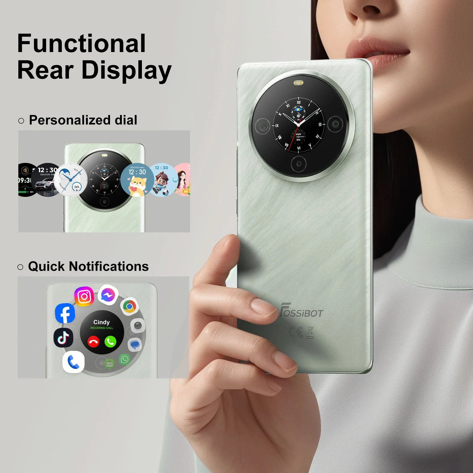 FOSSiBOT S3 Pro 6.67" AMOLED Curved & 1.09-inch Round Secondary Display Helio G85 20GB+128GB 5000mAh 64MP AI Main Camera 4G Smartphone - Image 5